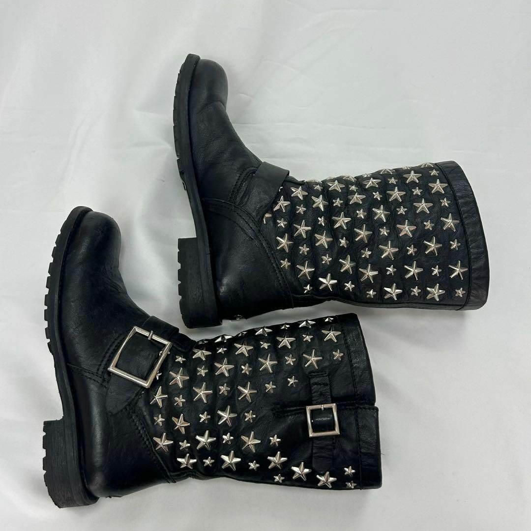 JIMMY CHOO - F850 23.5cm ジミーチュウ スタースタッズ ブーツ JIMMY CHOO - F850 23.5cm ジミーチュウ スタースタッズ ブーツ