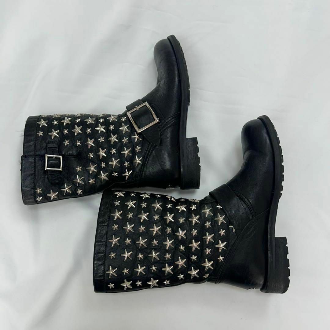 JIMMY CHOO - F850 23.5cm ジミーチュウ スタースタッズ ブーツ JIMMY CHOO - F850 23.5cm ジミーチュウ スタースタッズ ブーツ