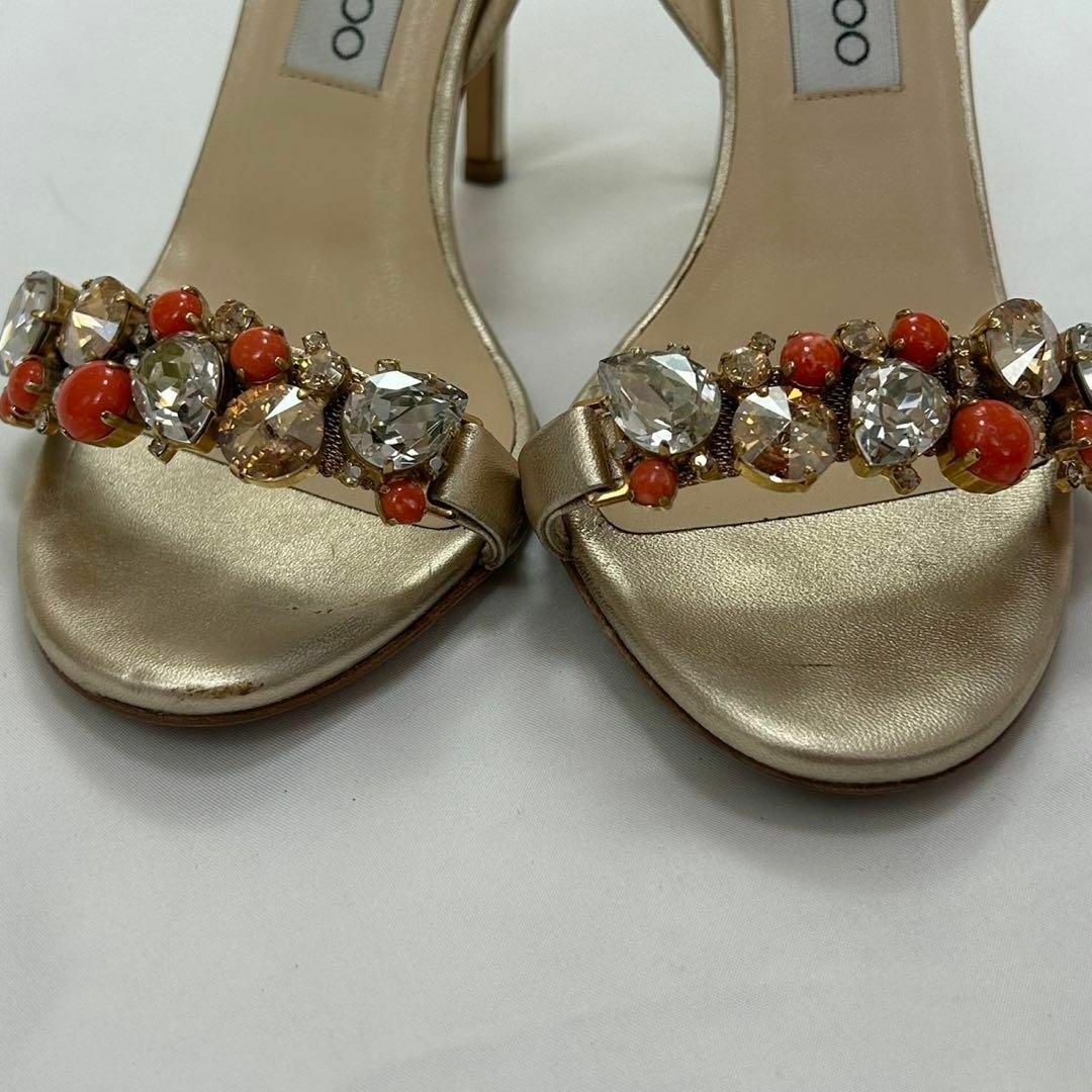 JIMMY CHOO - F846 23.5cm ジミーチュウ ビジュー ストラップ JIMMY CHOO - F846 23.5cm ジミーチュウ ビジュー ストラップ