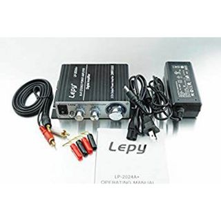 Lepy 新モデル LP-2024A+ (ブラック)デジタルアンプ（本体+RCAオーディオコード+ACアダプタ 12V5A +バナナプラグ） LP-2020A バージョンアップ版 qqffhab(アンプ)