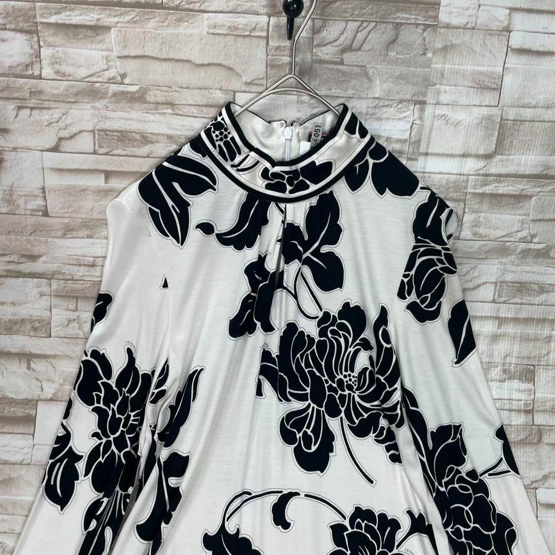 LEONARD - 【良品】レオナール☆シルクブレンドロングワンピース LEONARD - 【良品】レオナール☆シルクブレンドロングワンピース