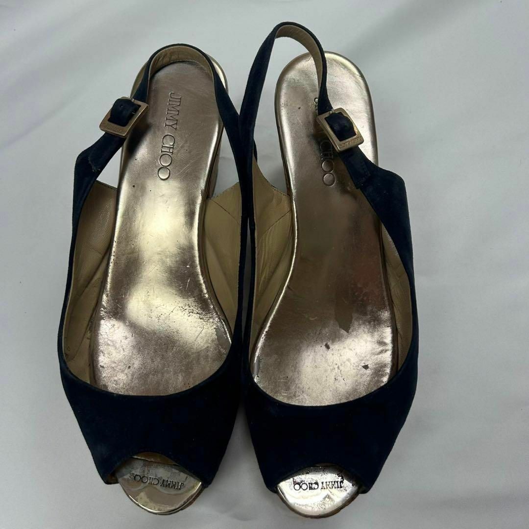 JIMMY CHOO - F803 23cm 36 ジミーチュウ コルク スウェード JIMMY CHOO - F803 23cm 36 ジミーチュウ コルク スウェード