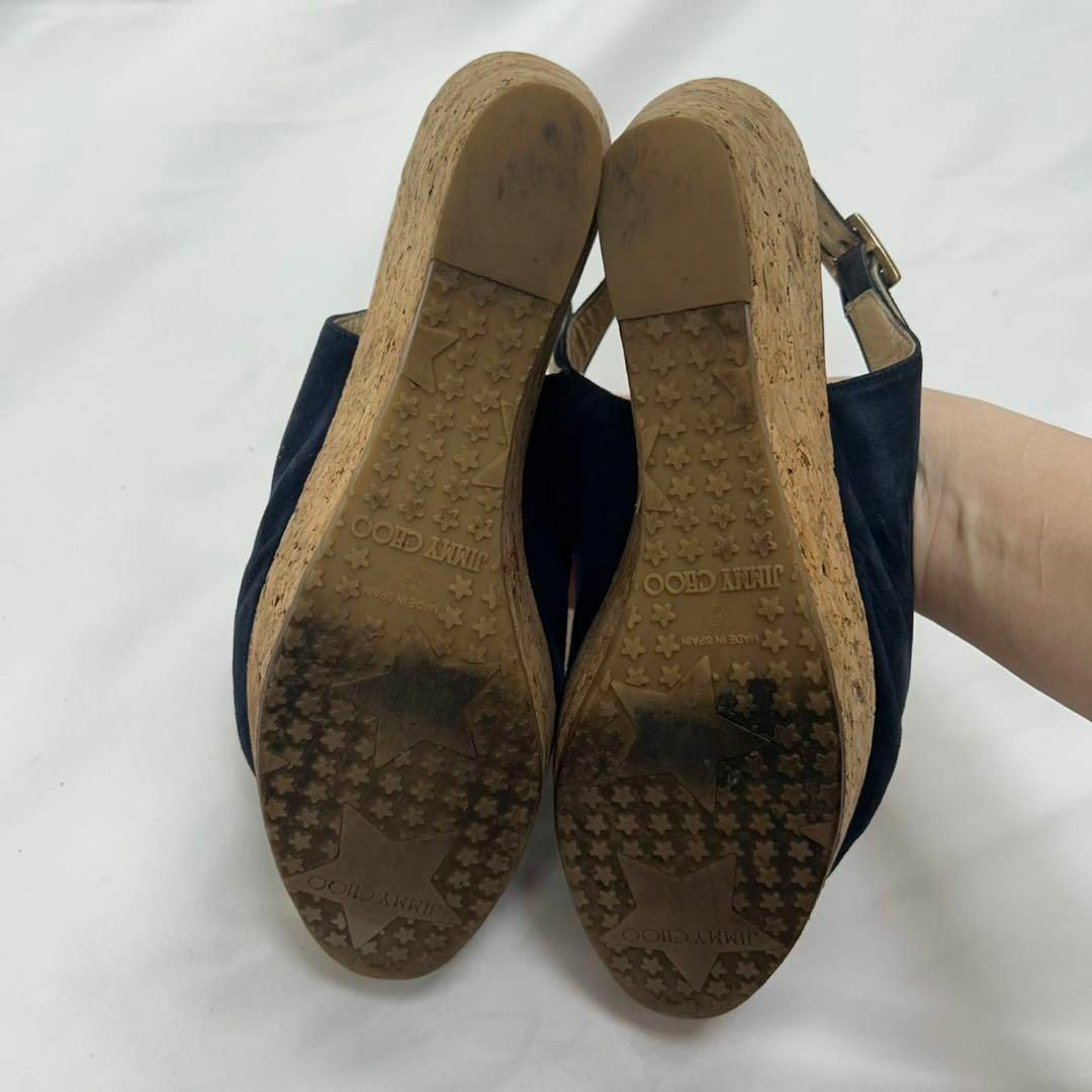 JIMMY CHOO - F803 23cm 36 ジミーチュウ コルク スウェード JIMMY CHOO - F803 23cm 36 ジミーチュウ コルク スウェード