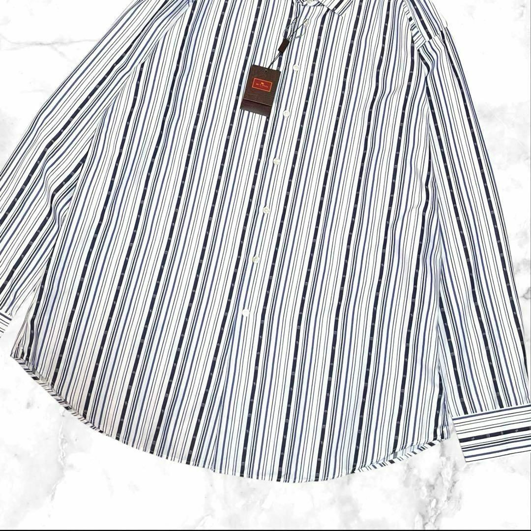 ETRO - 【新品未使用】ETRO/エトロ 長袖シャツ ロゴ&ストライプ ETRO - 【新品未使用】ETRO/エトロ 長袖シャツ ロゴ&ストライプ