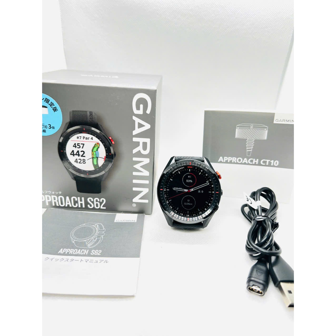 GARMIN - 【美品】Garmin ガミン Approach S62 Black (7175)の GARMIN - 【美品】Garmin ガミン Approach S62 Black (7175)の