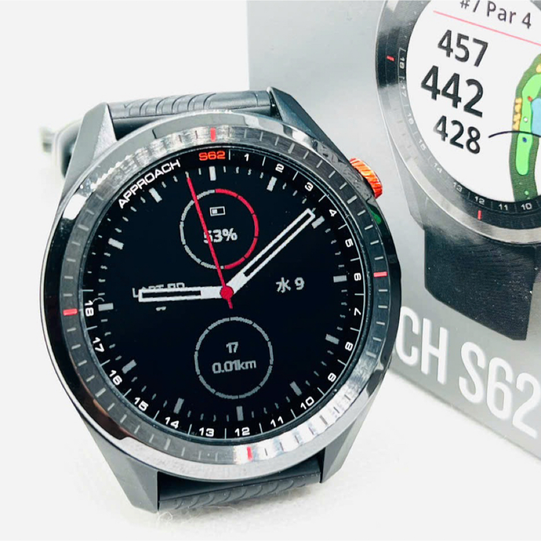 GARMIN - 【美品】Garmin ガミン Approach S62 Black (7175)の GARMIN - 【美品】Garmin ガミン Approach S62 Black (7175)の