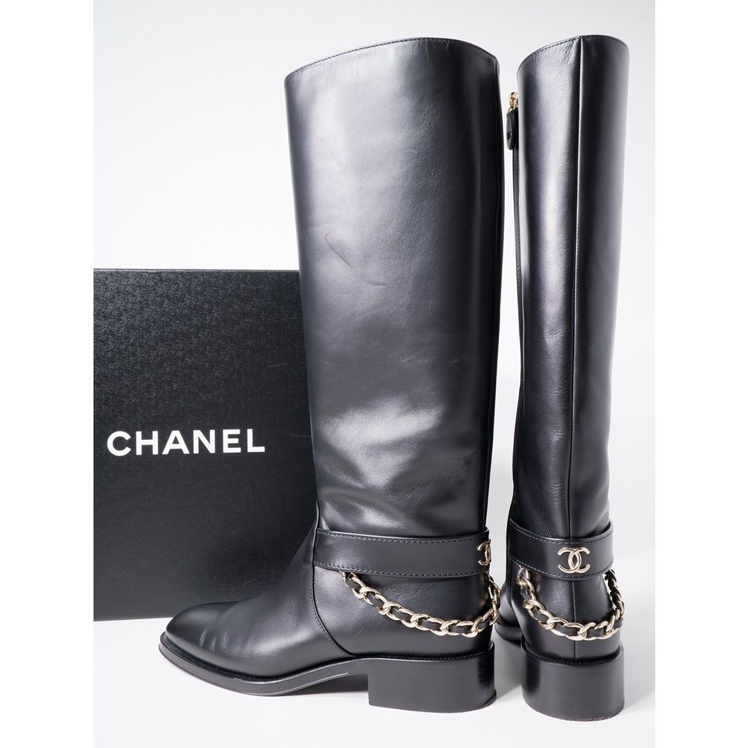 CHANEL - CHANELシャネル 2022AW G39171 High Boots ココマーク CHANEL - CHANELシャネル 2022AW G39171 High Boots ココマーク