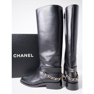 CHANEL - CHANELシャネル 2022AW G39171 High Boots ココマーク CHANEL - CHANELシャネル 2022AW G39171 High Boots ココマーク