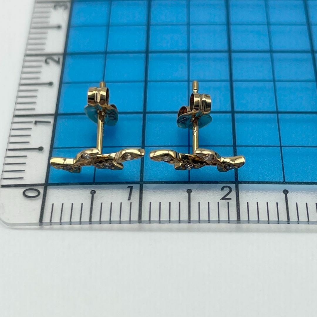 agete - アガット リーフ 月桂樹 K10 ローレル ダイヤ ピアス/24 agete - アガット リーフ 月桂樹 K10 ローレル ダイヤ ピアス/24