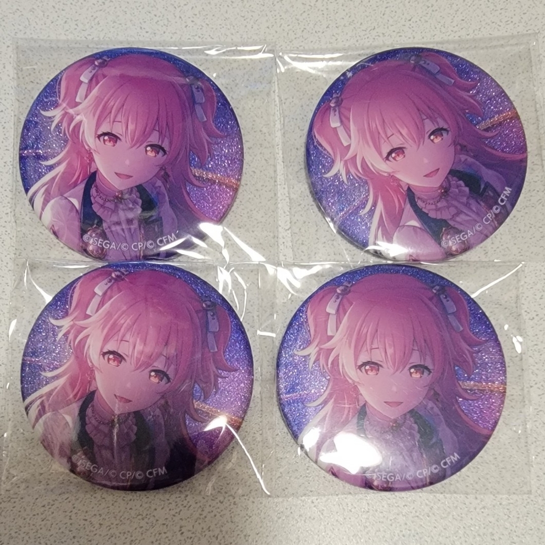 プロセカ プロジェクトセカイ グリッター缶バッジ 桃井愛莉 4個 エンタメ/ホビーのおもちゃ/ぬいぐるみ(キャラクターグッズ)の商品写真