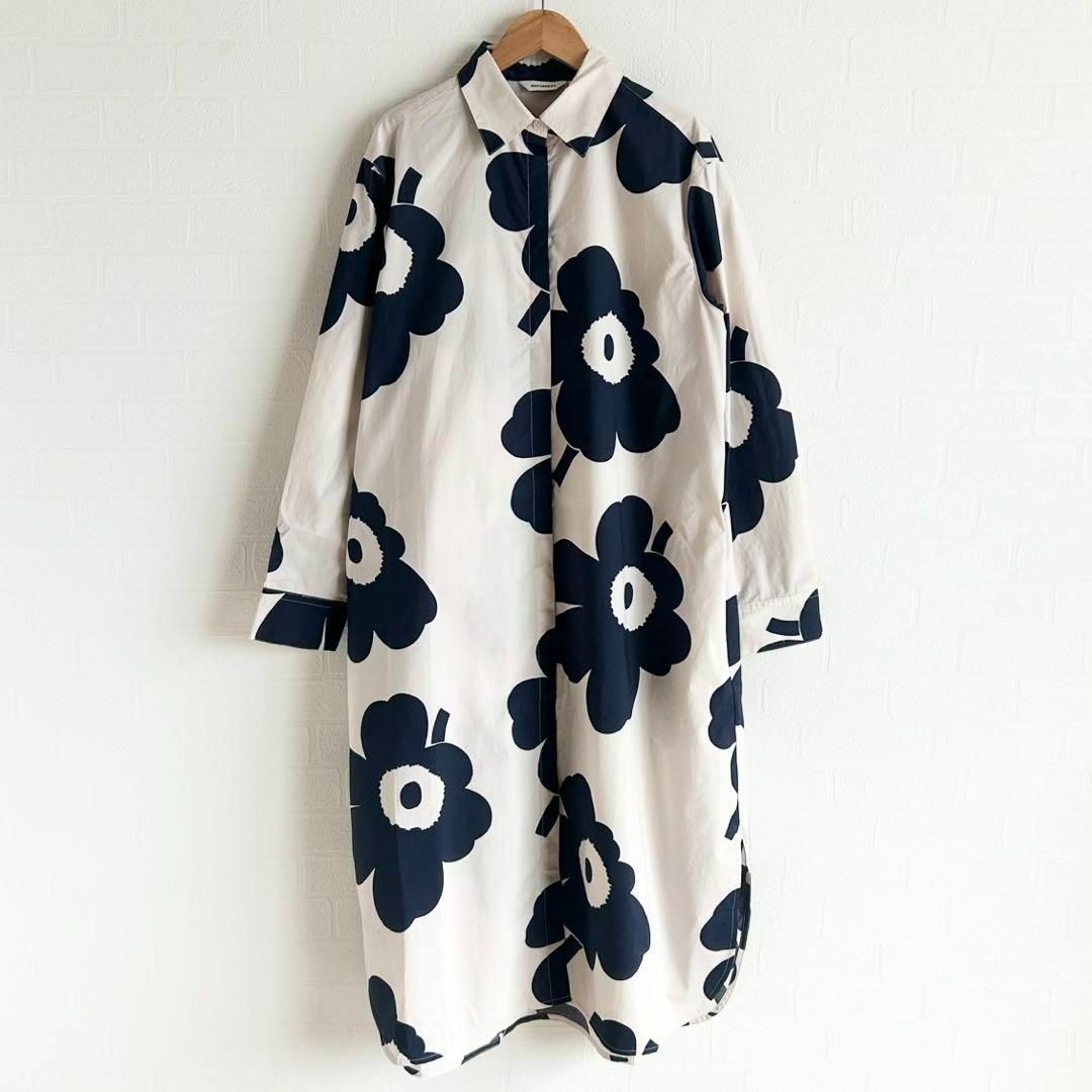 marimekko - 美品✨マリメッコ 花柄ワンピース ベージュ marimekko - 美品✨マリメッコ 花柄ワンピース ベージュ