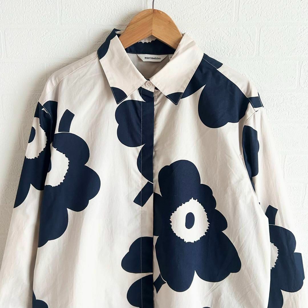 marimekko - 美品✨マリメッコ 花柄ワンピース ベージュ marimekko - 美品✨マリメッコ 花柄ワンピース ベージュ
