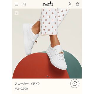 HERMES - エルメス HERMES スニーカー クイック Hロゴ カーフ HERMES - エルメス HERMES スニーカー クイック Hロゴ カーフ