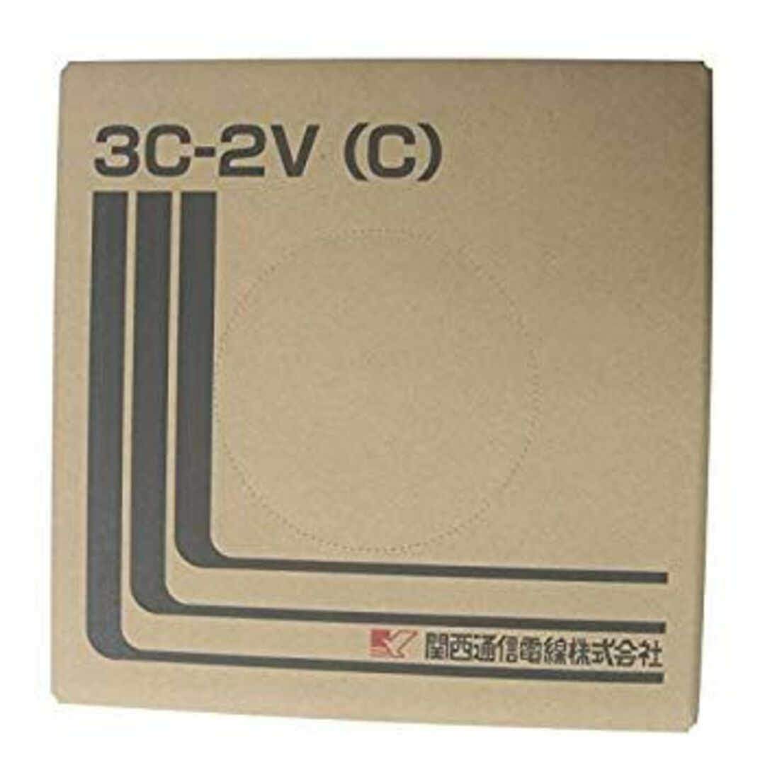 関西通信電線 同軸ケーブル箱入 (監視カメラ用) 3C-2V(C) 100m 黒 w17b8b5 インテリア/住まい/日用品の文房具(その他)の商品写真