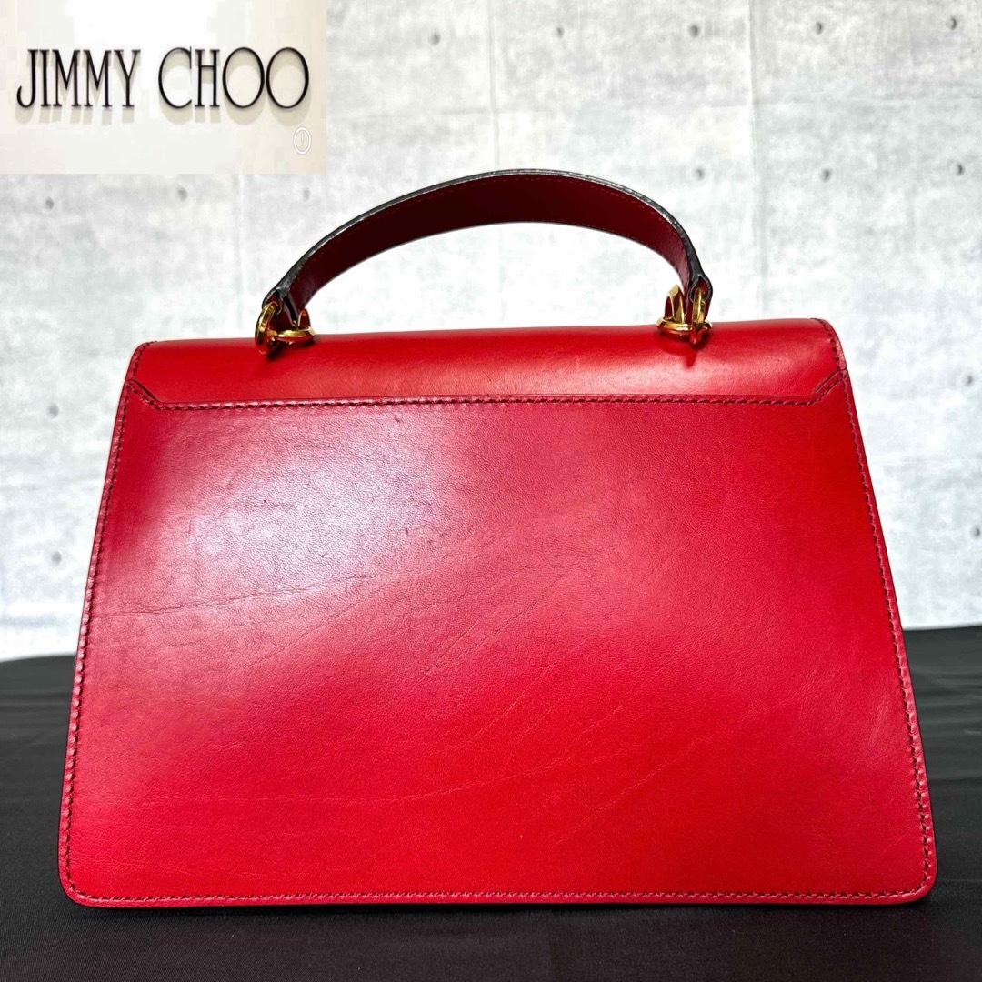 JIMMY CHOO - 【良品】JIMMY CHOO MADELINE RED 2WAY JIMMY CHOO - 【良品】JIMMY CHOO MADELINE RED 2WAY