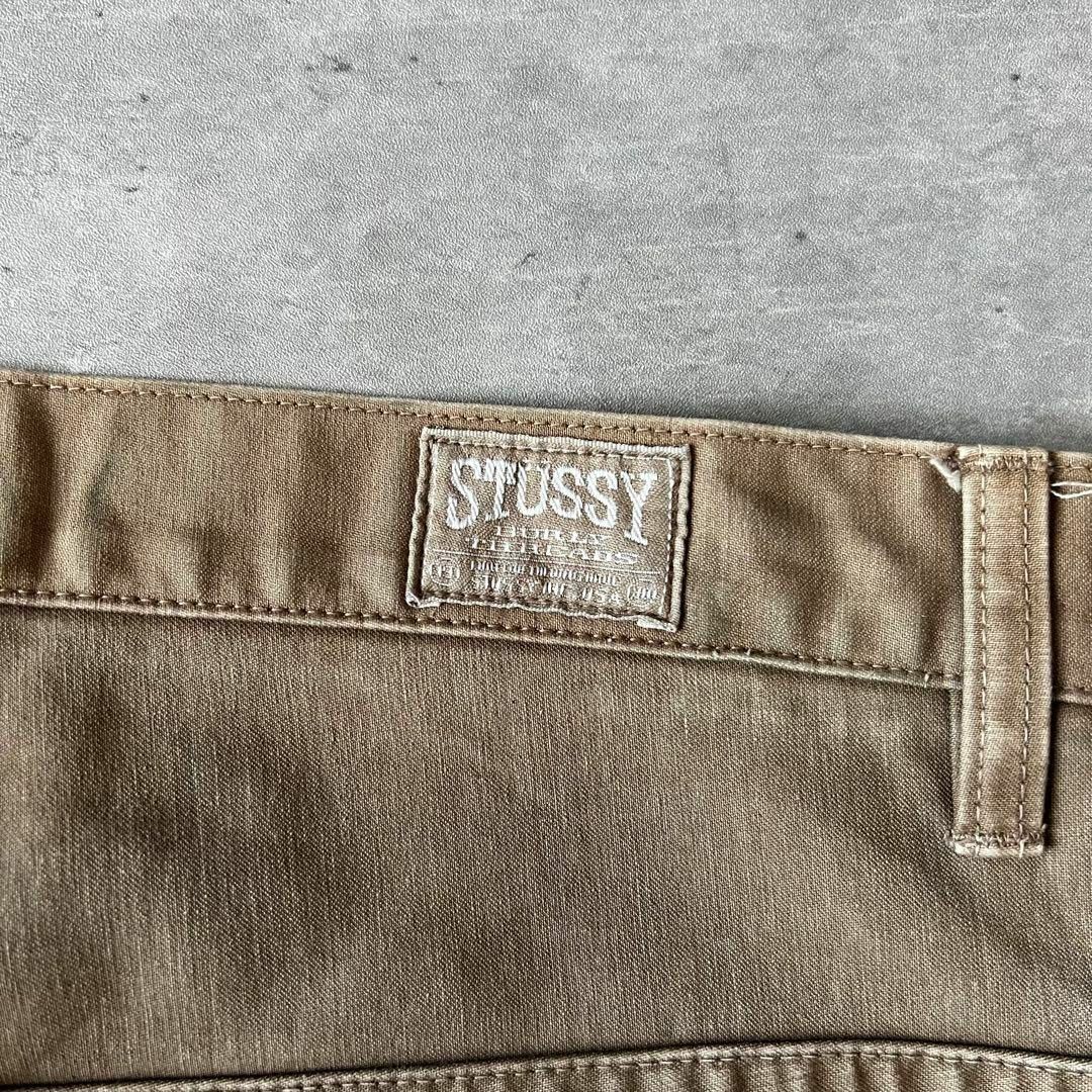 STUSSY - 【シングル、ダックキャンバスパンツ】stussyバギー STUSSY - 【シングル、ダックキャンバスパンツ】stussyバギー