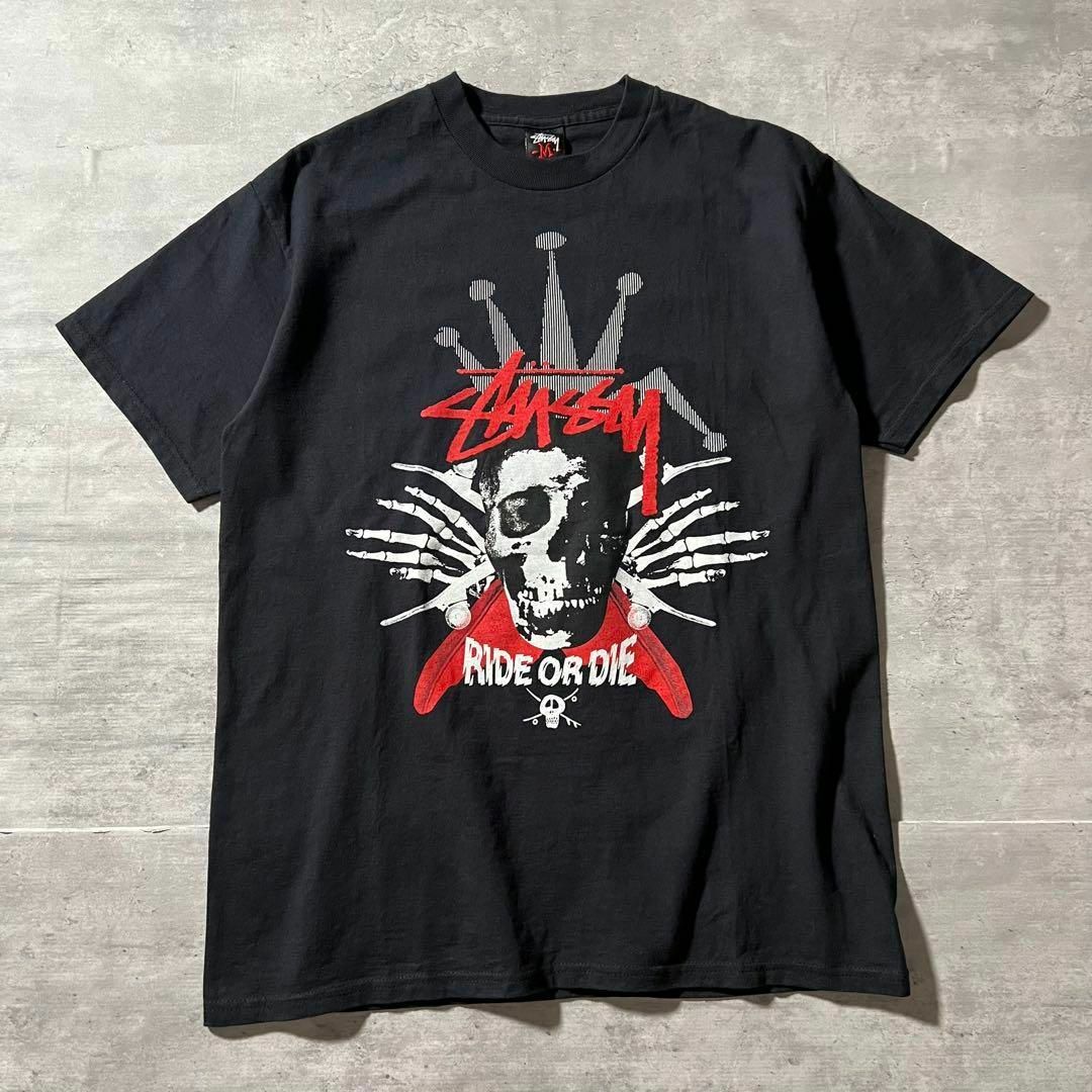 STUSSY - 【2000年代ツラ抜群◎】stussyクラウンロゴ古着スカルT STUSSY - 【2000年代ツラ抜群◎】stussyクラウンロゴ古着スカルT