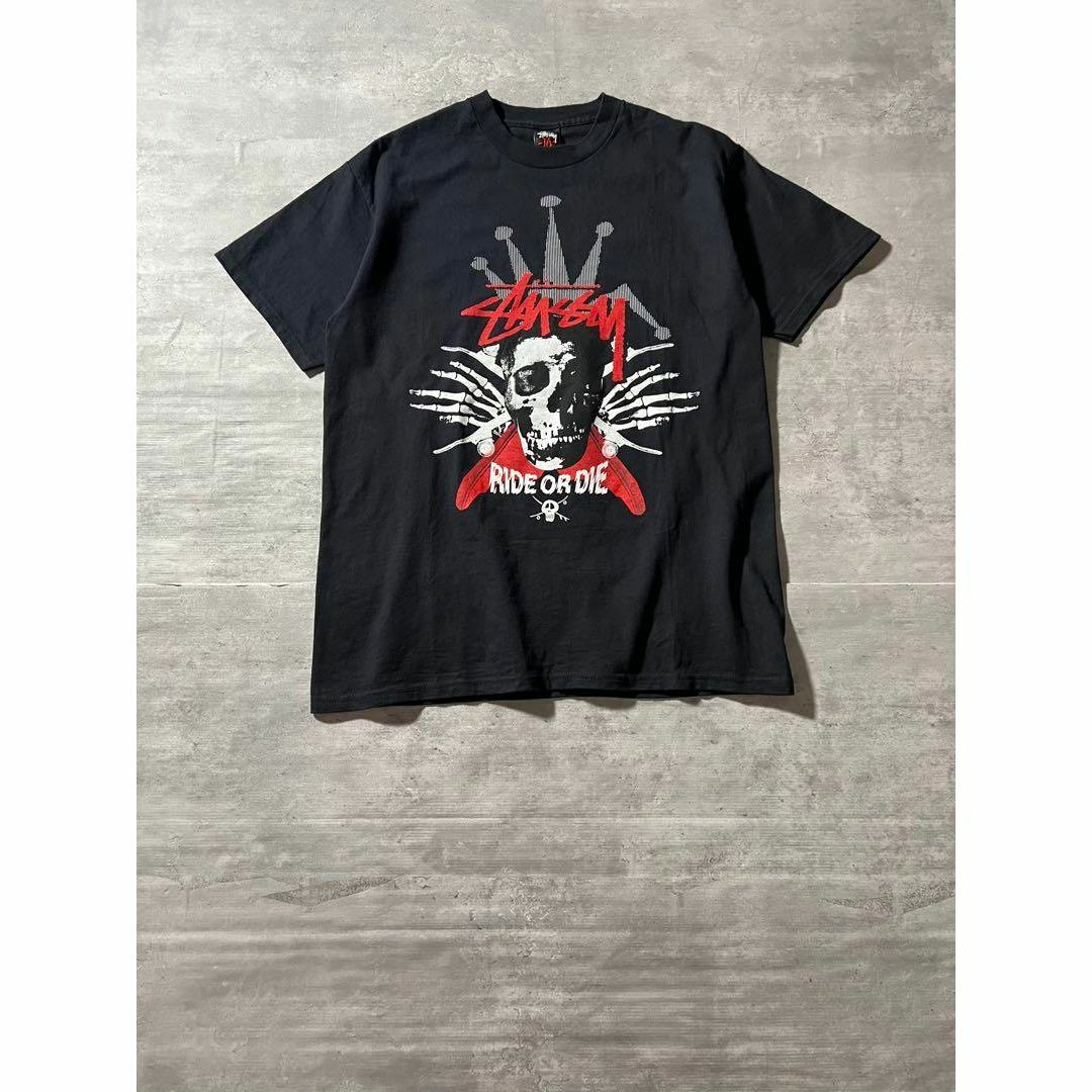 STUSSY - 【2000年代ツラ抜群◎】stussyクラウンロゴ古着スカルT STUSSY - 【2000年代ツラ抜群◎】stussyクラウンロゴ古着スカルT