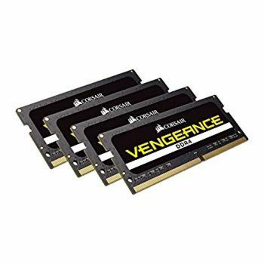 CORSAIR DDR4 SO-DIMM メモリモジュール VENGEANCE SO-DIMM シリーズ 16GB×4枚キット CMSX64GX4M4A2666C18 ggw725x スマホ/家電/カメラのPC/タブレット(PCパーツ)の商品写真