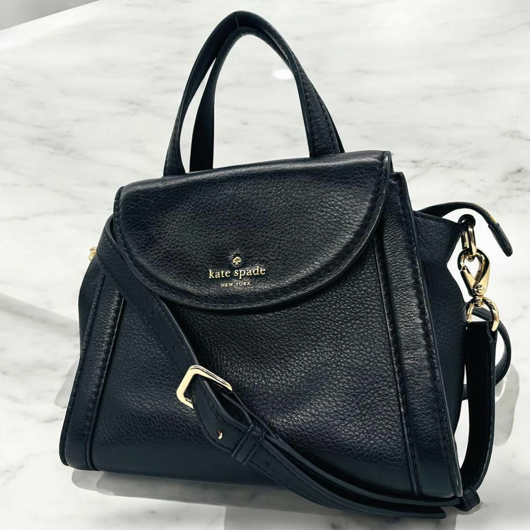 kate spade NEW YORK - 【美品】kate spade ブラック レザー kate spade NEW YORK - 【美品】kate spade ブラック レザー