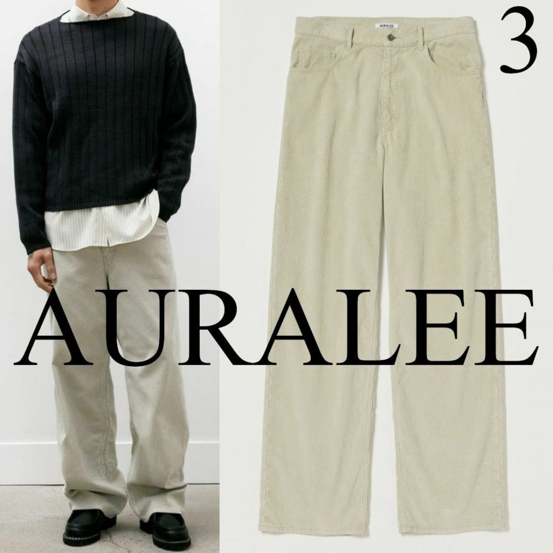 AURALEE - AURALEE CORDUROY WIDE 5P PANTS 3の通販 by 値下げ AURALEE - AURALEE CORDUROY WIDE 5P PANTS 3の通販 by 値下げ