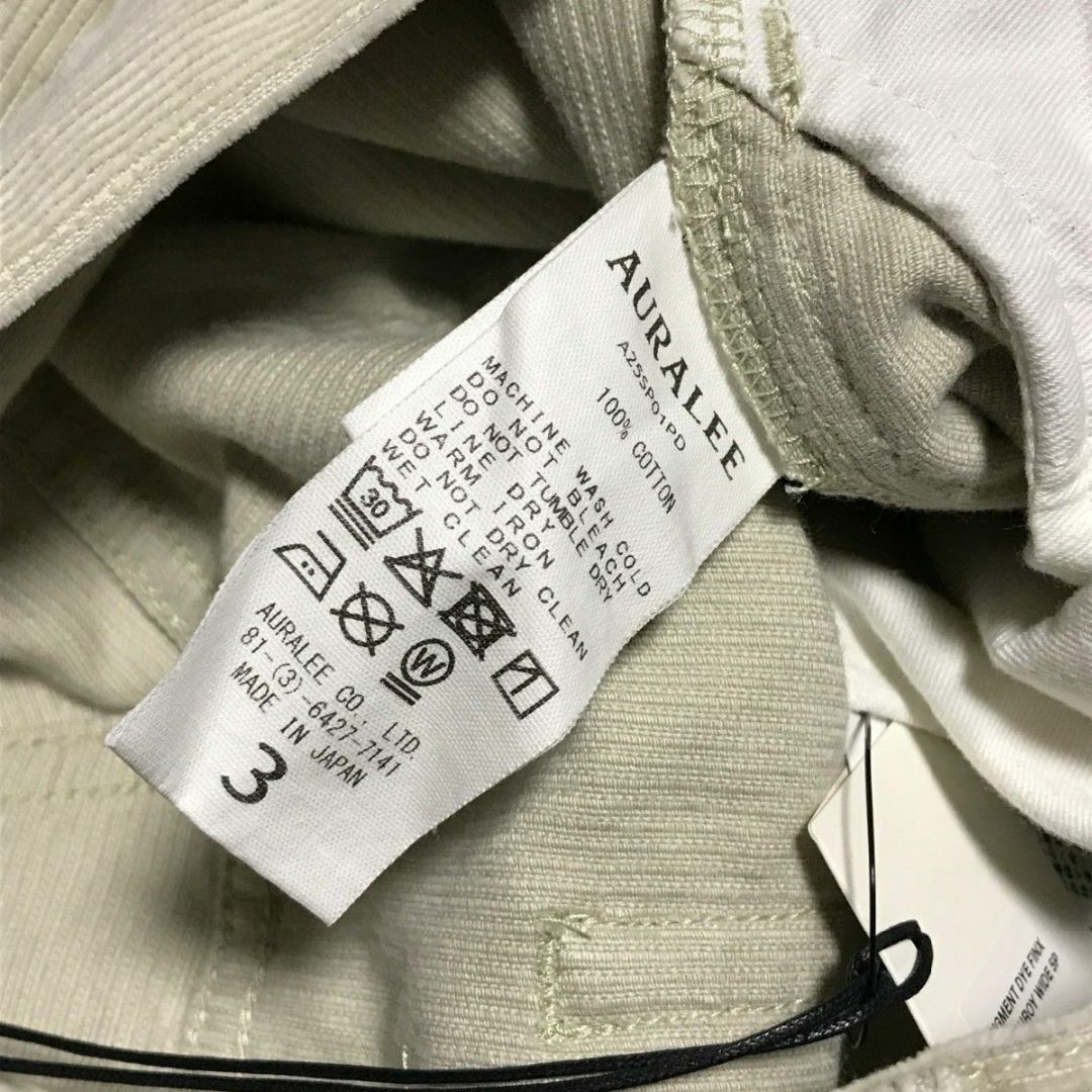 AURALEE - AURALEE CORDUROY WIDE 5P PANTS 3の通販 by 値下げ AURALEE - AURALEE CORDUROY WIDE 5P PANTS 3の通販 by 値下げ