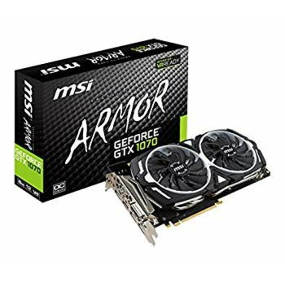 MSI ARMOR 2X デュアルファン搭載 GeForce GTX 1070 グラフィックボード GEFORCE GTX 1070 ARMOR 8G OC 2zzhgl6 スマホ/家電/カメラのPC/タブレット(PCパーツ)の商品写真