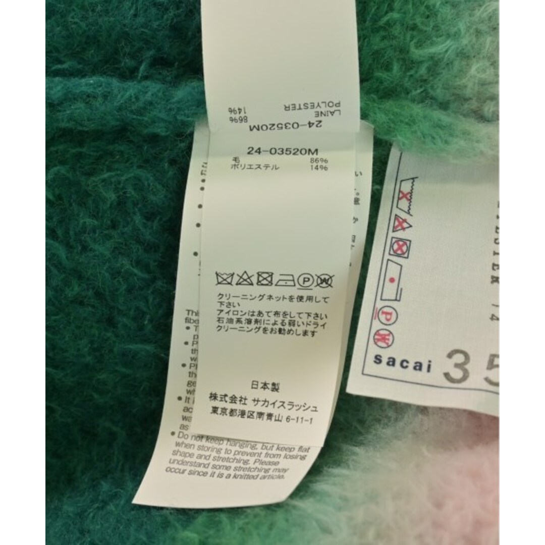 sacai - sacai サカイ ニット・セーター 2(M位) ピンクx緑 sacai - sacai サカイ ニット・セーター 2(M位) ピンクx緑
