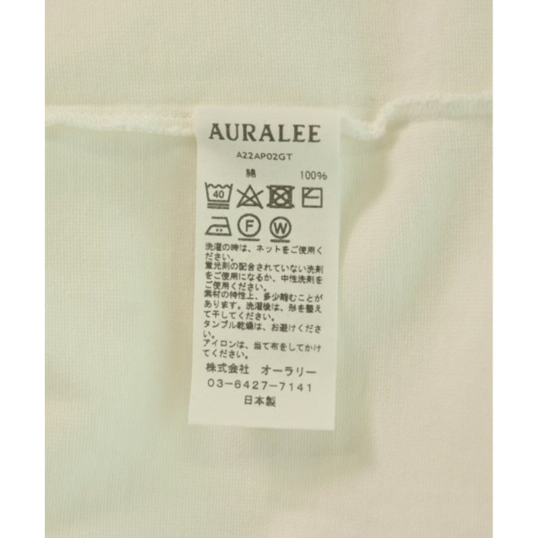 AURALEE - AURALEE オーラリー Tシャツ・カットソー 5(L位) 白 AURALEE - AURALEE オーラリー Tシャツ・カットソー 5(L位) 白