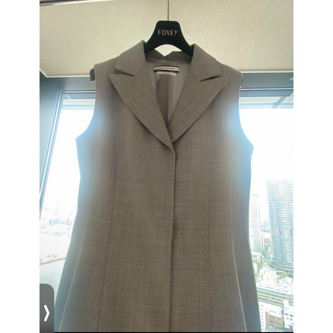 FOXEY - 新品同様♡フォクシー グレーワンピース 2way ジレ 38 FOXEY - 新品同様♡フォクシー グレーワンピース 2way ジレ 38