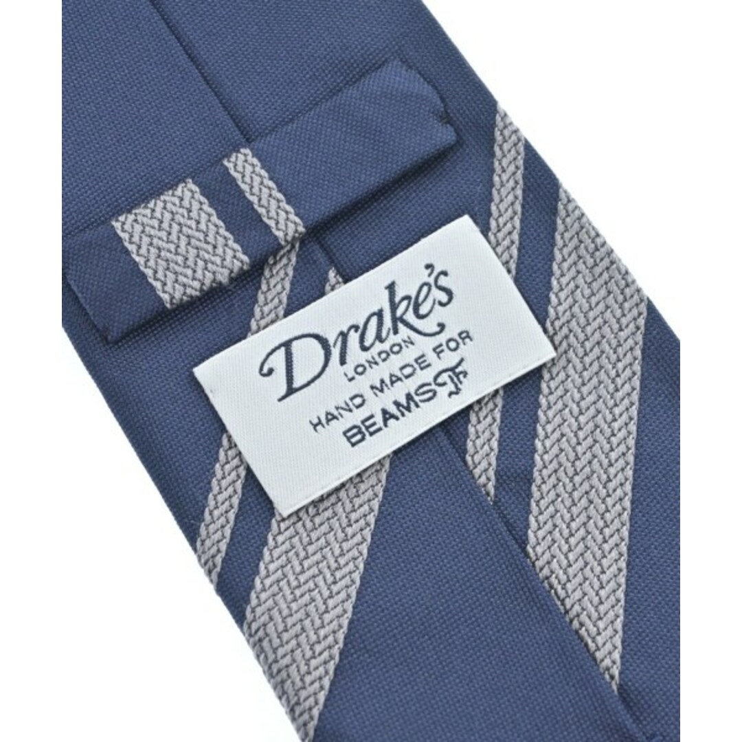 DRAKE'S ドレイクス ネクタイ - 紺xグレー(レジメンタル) 【古着 DRAKE'S ドレイクス ネクタイ - 紺xグレー(レジメンタル) 【古着