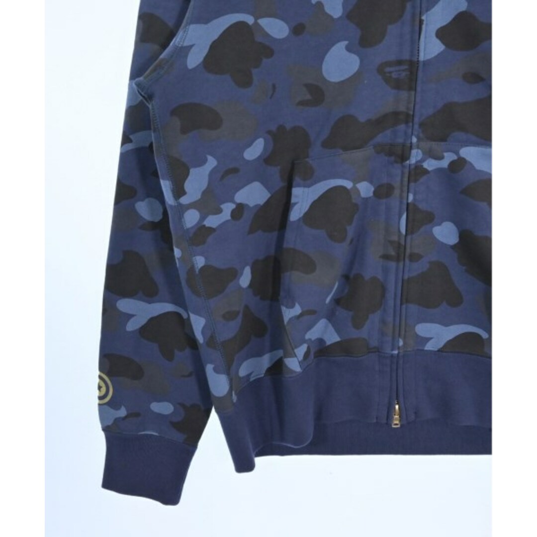A BATHING APE - A BATHING APE パーカー L 青x黒xグレー等(総柄 A BATHING APE - A BATHING APE パーカー L 青x黒xグレー等(総柄