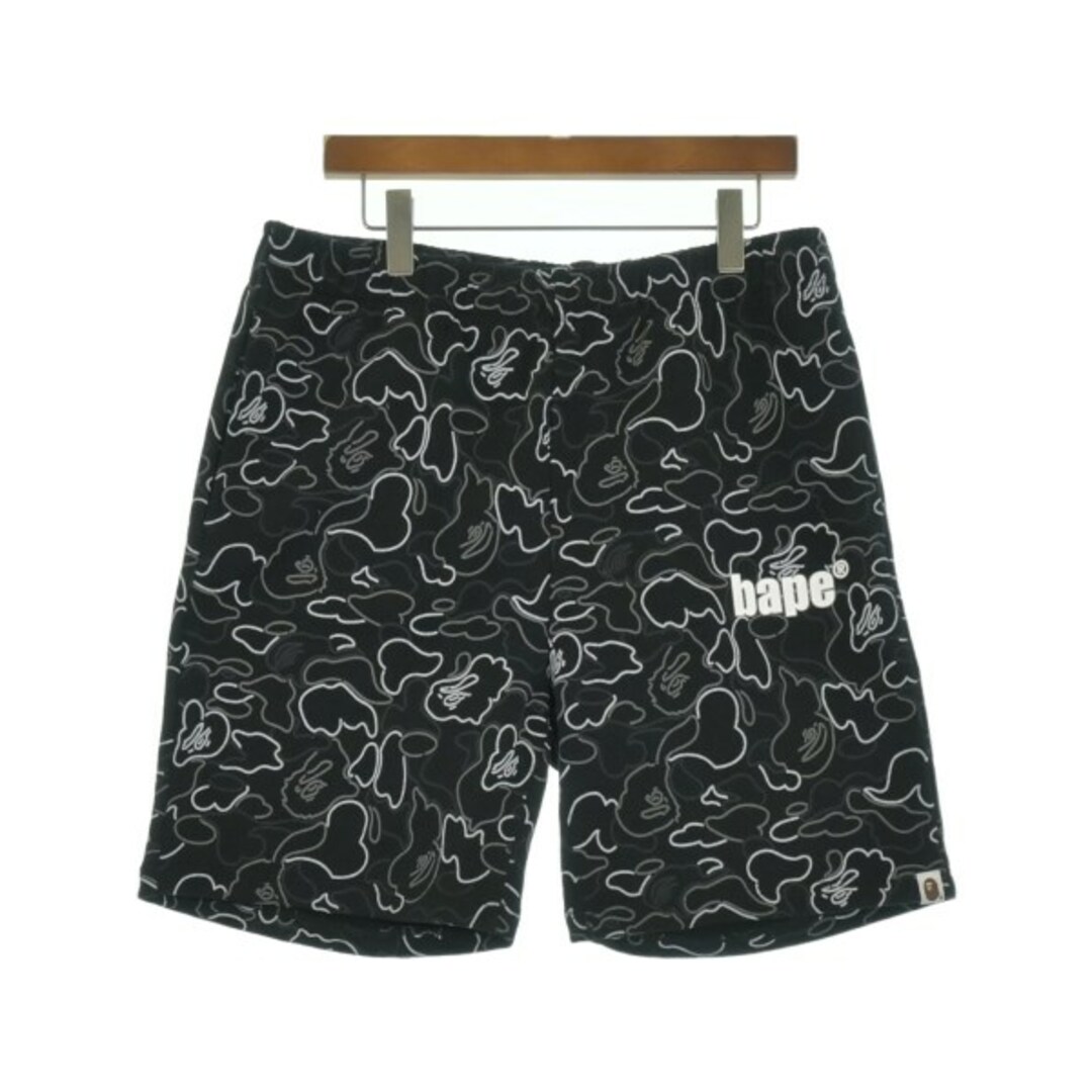 A BATHING APE - A BATHING APE ショートパンツ L 黒xグレーx白 A BATHING APE - A BATHING APE ショートパンツ L 黒xグレーx白