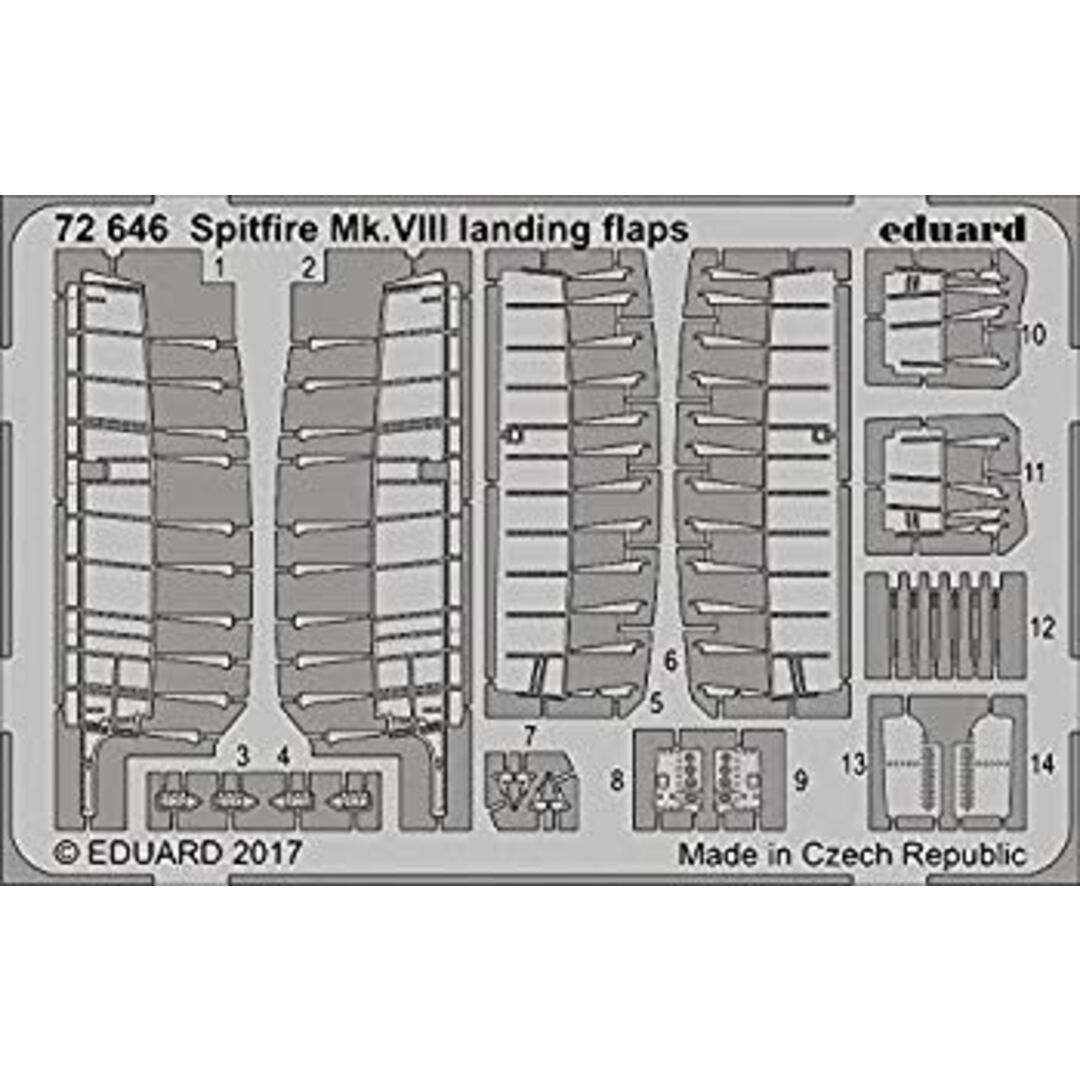 エデュアルド 1/72 スピットファイアMk.8ランディングフラップ エデュアルド用 プラモデル用パーツ EDU72646 dwos6rj