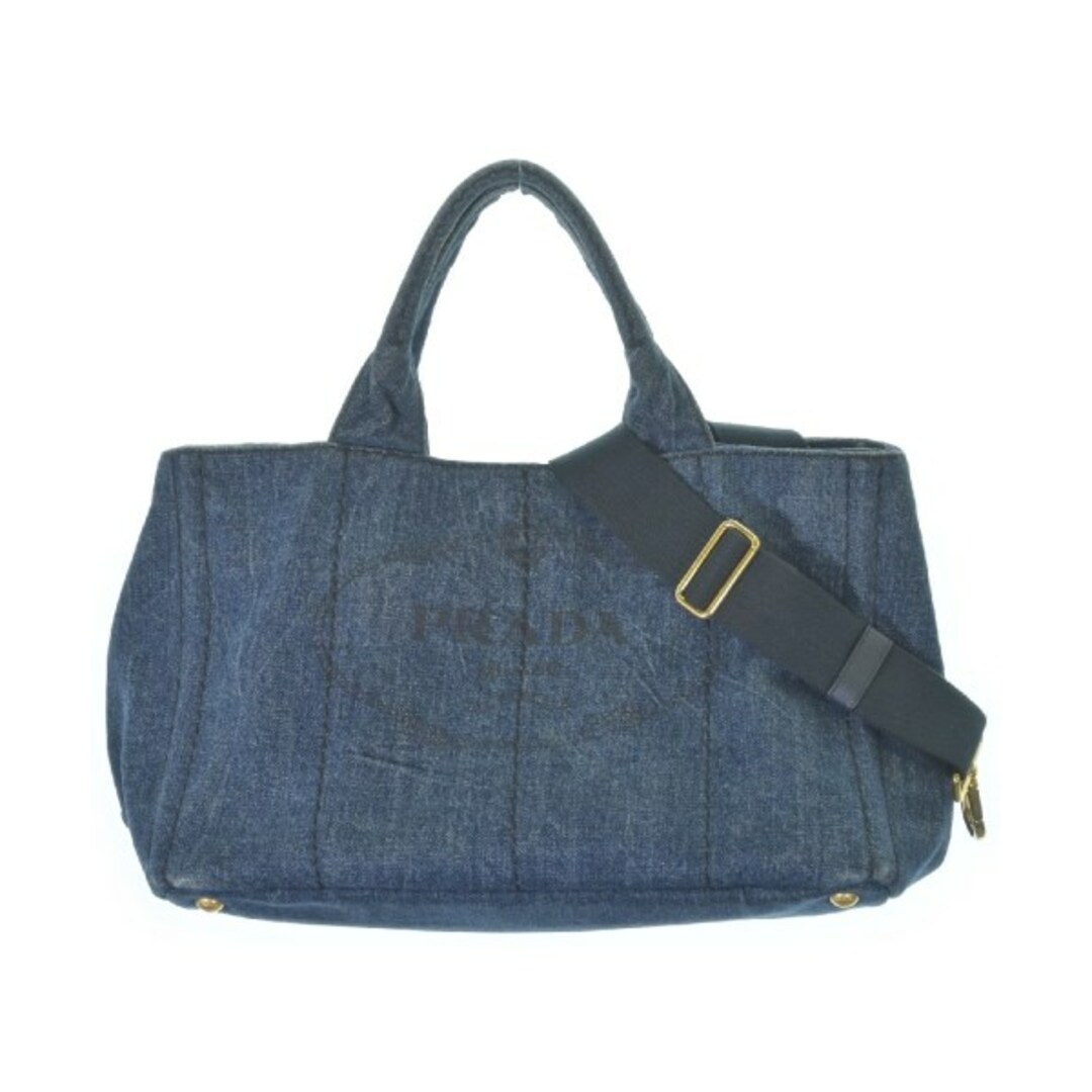 PRADA - PRADA プラダ トートバッグ - インディゴ 【古着 PRADA - PRADA プラダ トートバッグ - インディゴ 【古着