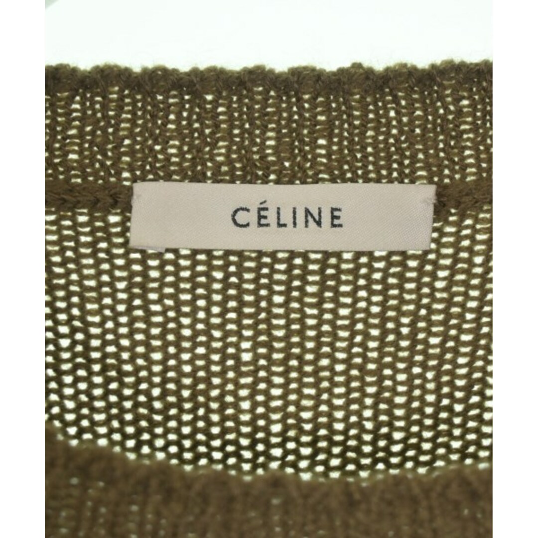 CELINE - CELINE セリーヌ ニット・セーター S カーキ 【古着 CELINE - CELINE セリーヌ ニット・セーター S カーキ 【古着