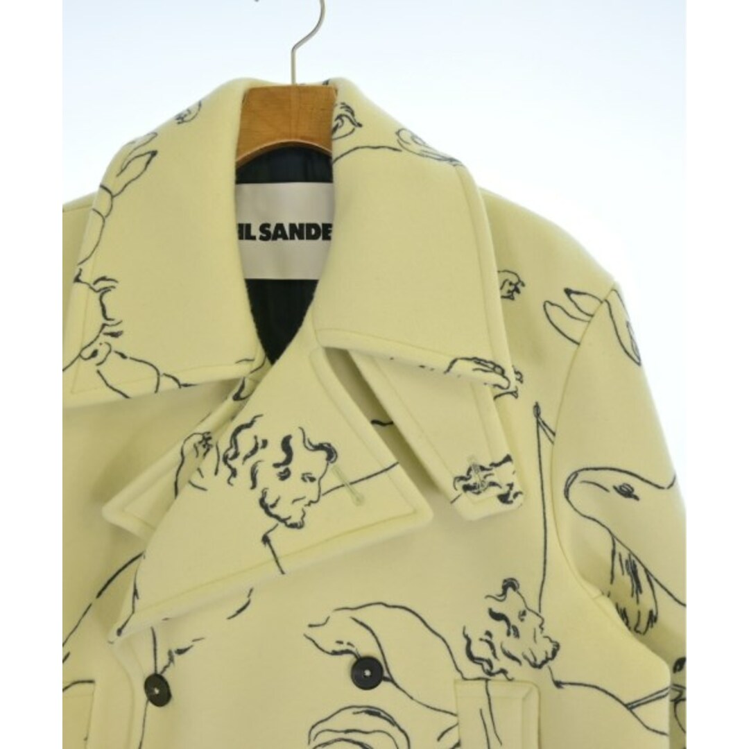JIL SANDER - JIL SANDER コート(その他) 48(L位) 黄系x黒(総 JIL SANDER - JIL SANDER コート(その他) 48(L位) 黄系x黒(総