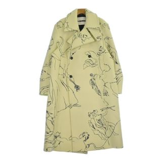 JIL SANDER - JIL SANDER コート(その他) 48(L位) 黄系x黒(総 JIL SANDER - JIL SANDER コート(その他) 48(L位) 黄系x黒(総