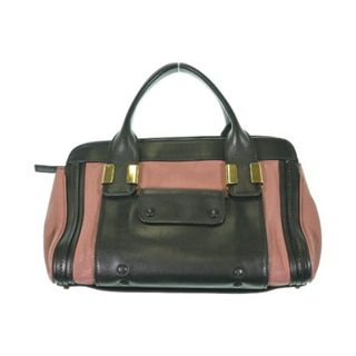クロエ(Chloe)のChloe クロエ ハンドバッグ - 黒xピンク 【古着】【中古】(ハンドバッグ)