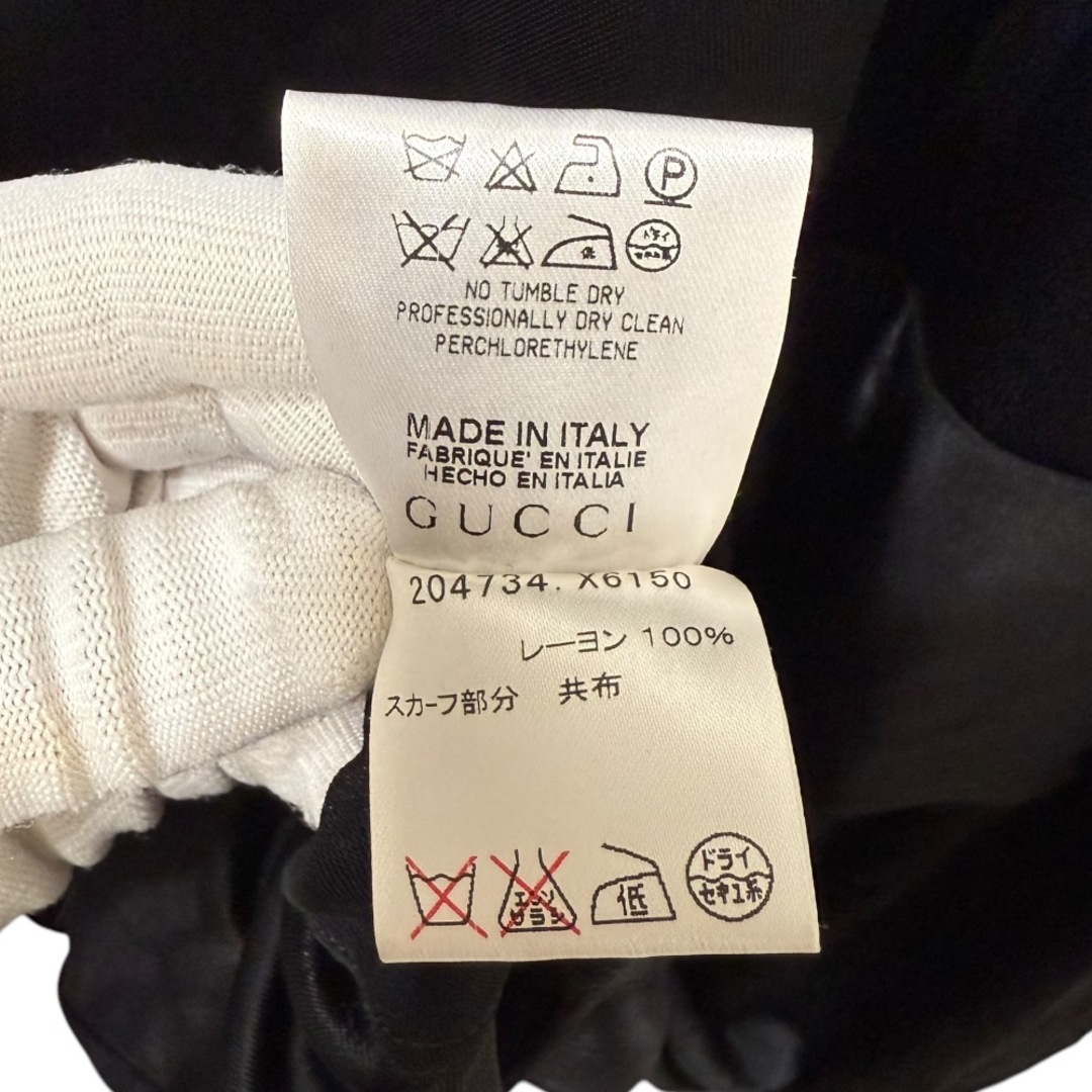 GUCCI - 美品 GUCCI グッチ ドレープ ひざ丈 ノースリーブ GUCCI - 美品 GUCCI グッチ ドレープ ひざ丈 ノースリーブ