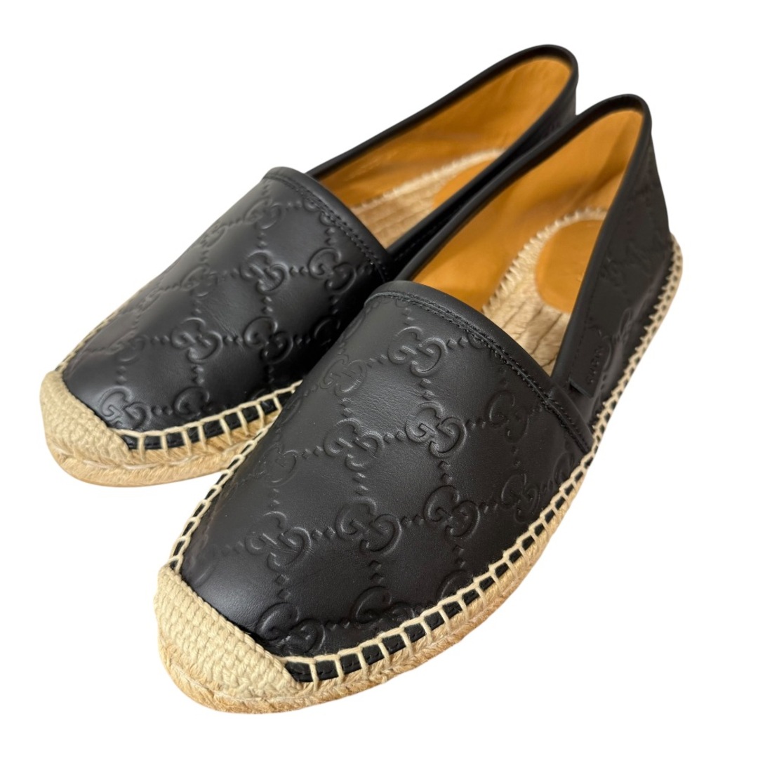 GUCCI - 美品 GUCCI グッチ GG柄 レザー エスパドリーユ GUCCI - 美品 GUCCI グッチ GG柄 レザー エスパドリーユ