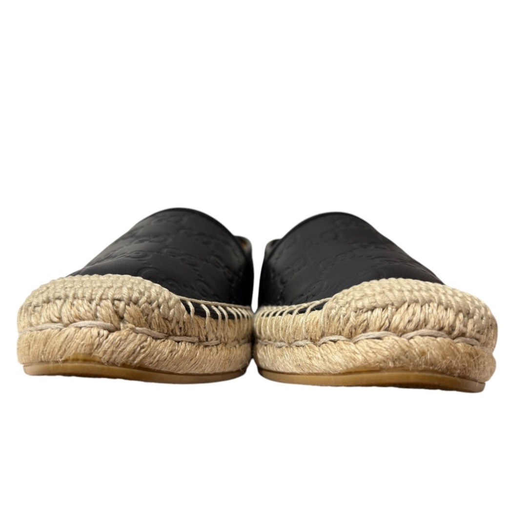 GUCCI - 美品 GUCCI グッチ GG柄 レザー エスパドリーユ GUCCI - 美品 GUCCI グッチ GG柄 レザー エスパドリーユ