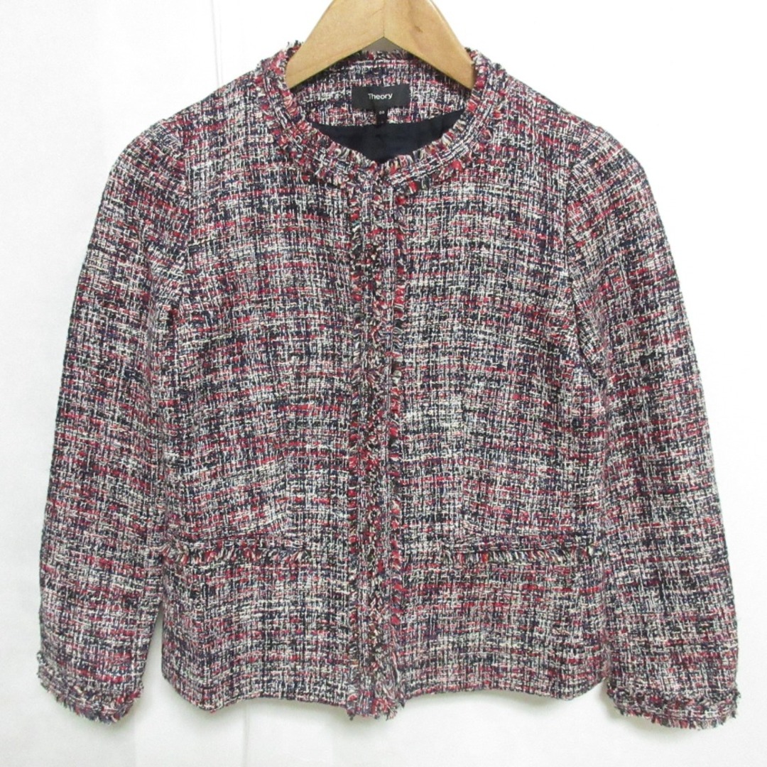 Theory - 新品同様 Theory セオリー BEVERLY TWEED FRINGE SLIM Theory - 新品同様 Theory セオリー BEVERLY TWEED FRINGE SLIM