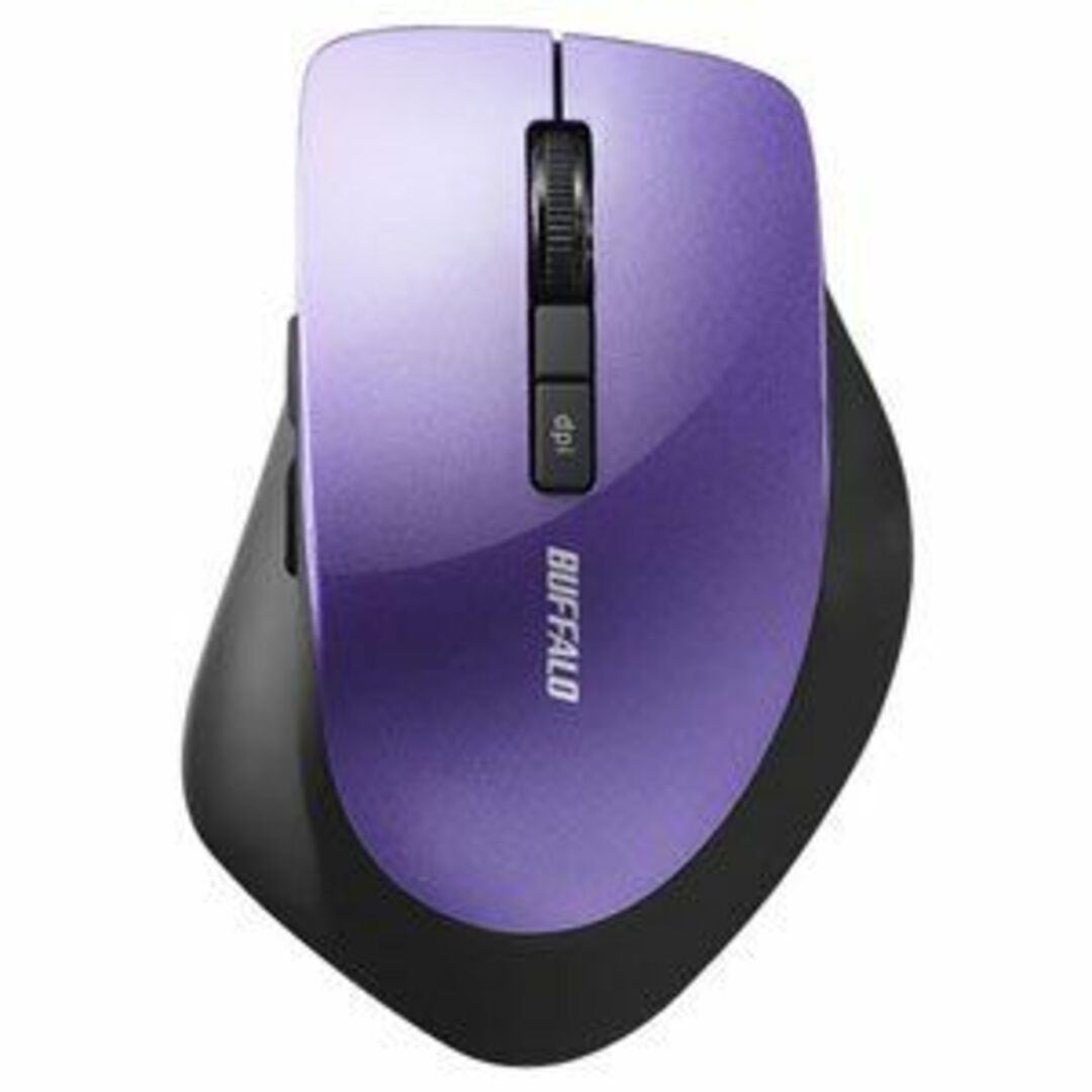 バッファロー 2.4Ghzワイヤレスマウス BlueLED光学式/静音/5ボタン DPI切り替えタイプ(パープル)BSMBW320シリーズ BSMBW320PU n5ksbvb スマホ/家電/カメラのPC/タブレット(PC周辺機器)の商品写真