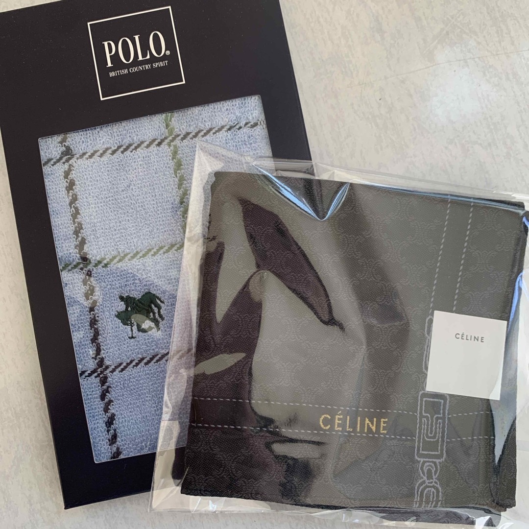CELINE - 【新品未開封】セリーヌのハンカチ、ポロのタオル CELINE - 【新品未開封】セリーヌのハンカチ、ポロのタオル