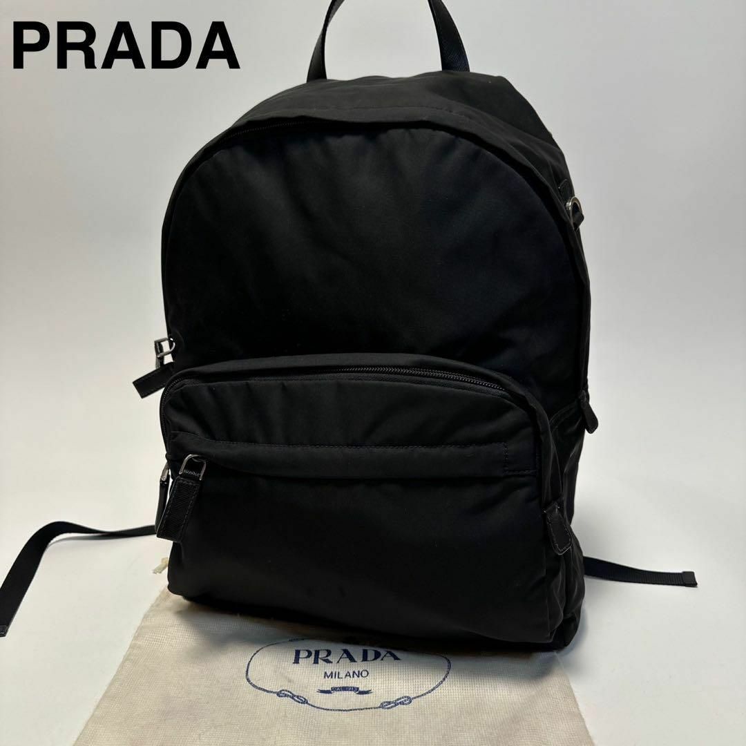 PRADA - m93【極美品】近年モデル プラダ 三角ロゴ ブラック PRADA - m93【極美品】近年モデル プラダ 三角ロゴ ブラック