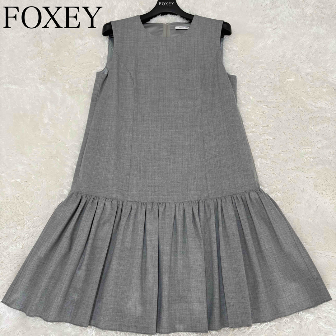 FOXEY - FOXEY NEW YORK ギャザーフリルワンピース ローウエスト FOXEY - FOXEY NEW YORK ギャザーフリルワンピース ローウエスト