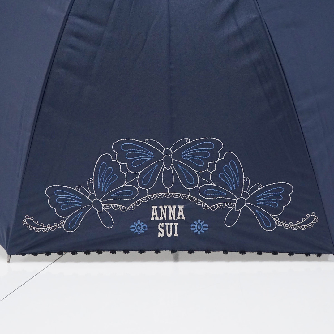 ANNA SUI - 日傘 ANNA SUI アナスイ USED美品 ネイビー 蝶 刺繍 ANNA SUI - 日傘 ANNA SUI アナスイ USED美品 ネイビー 蝶 刺繍