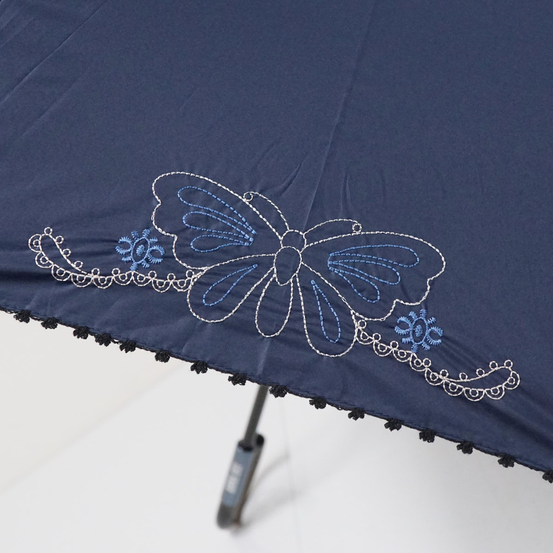 ANNA SUI - 日傘 ANNA SUI アナスイ USED美品 ネイビー 蝶 刺繍 ANNA SUI - 日傘 ANNA SUI アナスイ USED美品 ネイビー 蝶 刺繍
