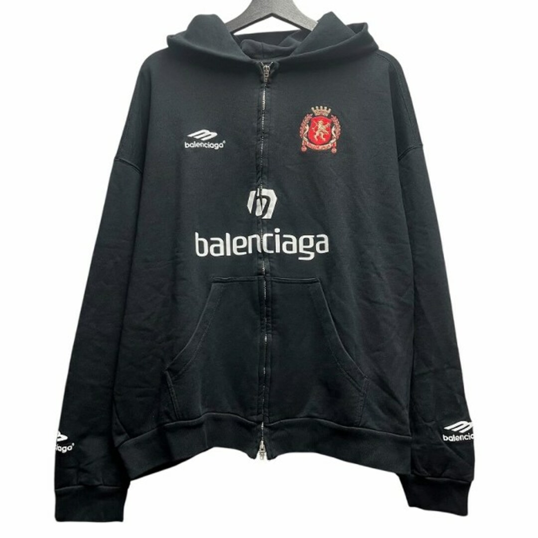 BALENCIAGA - バレンシアガ 24SS Soccer Paris Zip-Hoodie BALENCIAGA - バレンシアガ 24SS Soccer Paris Zip-Hoodie